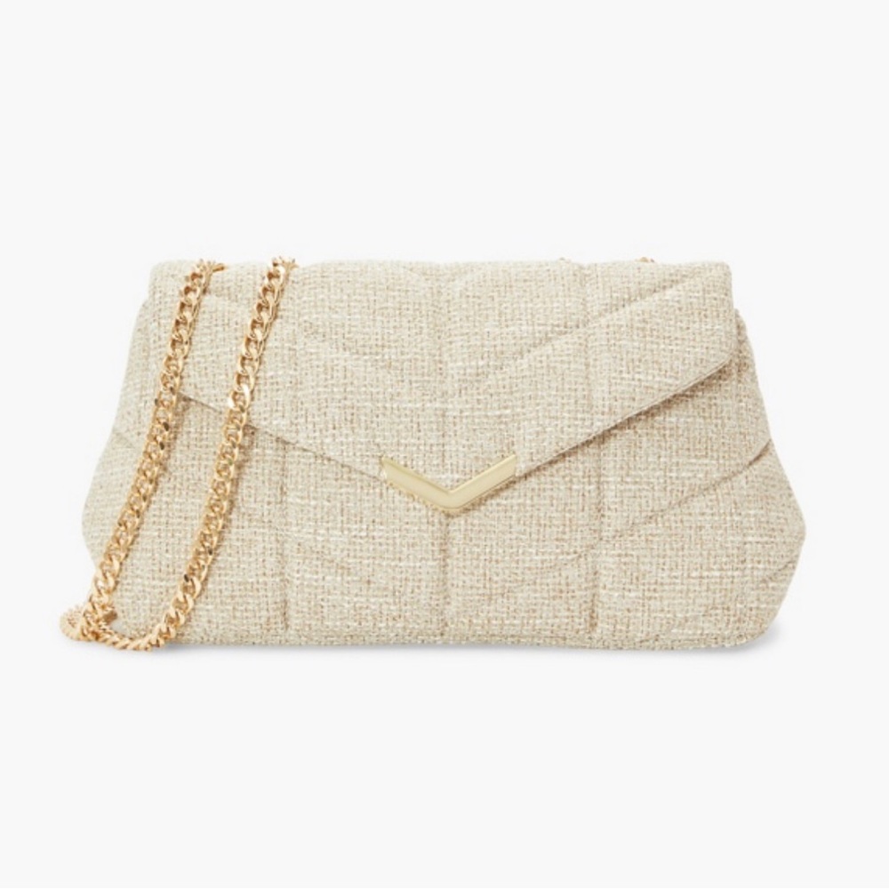 New with Tags: Convertible Chevron Crossbody with Gold Hardware